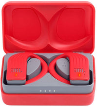 Load image into Gallery viewer, JBL Endurance Peak Waterproof Sport in-Ear Headphones with Built-in Remote and Microphone (Red) (Renewed)