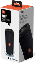 Load image into Gallery viewer, JBL Flip 3 Stealth Edition Waterproof Portable Bluetooth Speaker with Rich Deep Bass Black