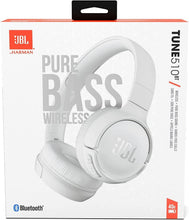 Load image into Gallery viewer, JBL Tune 510BT: Wireless On-Ear Headphones with Purebass Sound - Blue, Medium