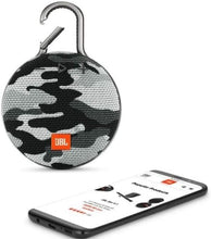 Load image into Gallery viewer, JBL Clip 3 Portable Waterproof Wireless Bluetooth Speaker - Black Camo (Renewed)