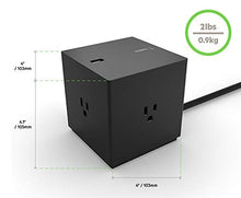 Load image into Gallery viewer, Belkin Power Strip Surge Protector - 4 Multiple Outlets & 4 USB Charger Ports, Cube Outlet Extender for MacBook, iPhone 11/12 Pro Max, Galaxy S20+/Note 20 Ultra, Home, Office, Travel & Desktop - Black