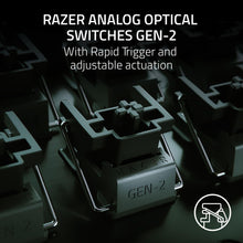 Load image into Gallery viewer, Razer Huntsman V3 Pro Gaming Keyboard: Analog Optical Switches w/Rapid Trigger & Adjustable Actuation - Media Keys & Dial - Doubleshot PBT Keycaps - Aluminum Top Plate - Wrist Rest (Renewed)