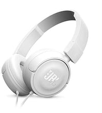 Load image into Gallery viewer, JBL Pure Bass Sound T450 Wired On-Ear Headphones White (Renewed)