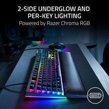 Load image into Gallery viewer, Razer BlackWidow V4 Mechanical Gaming Keyboard: Green Switches Tactile & Clicky - Chroma RGB - 6 Dedicated Macro Keys - Magnetic Wrist Rest - Doubleshot ABS Keycaps - Multi-Function Roller &Media Keys