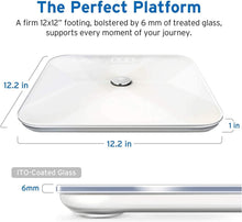 Load image into Gallery viewer, Etekcity Smart Digital Bathroom Weight Scale, Scales for Body Weight and Fat, Wellness Bluetooth Health Monitor, 12.2 x 12.2 inches, White