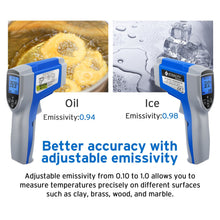 Load image into Gallery viewer, Etekcity Digital Thermometers Non-contact-58°F ~1022°F (-50°C ~ 550°C) ith Adjustable Emissivity & Max Measure for Meat Refrigerator Pool Oven, Blue