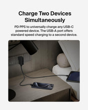 Load image into Gallery viewer, Belkin Hybrid Power Bank 5K + Wall Charger 25W - 2-in-1, Portable Battery w/USB-C Port & USB-A Port - Travel Essential - Apple iPhone 17, Air, Pro, Pro Max, AirPods, Apple Watch - Black