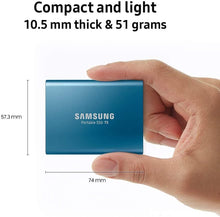 Load image into Gallery viewer, SAMSUNG T5 Portable SSD 500GB - Up to 540MB/s - USB 3.1 External Solid State Drive, Black (MU-PA500B/AM)