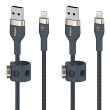 Load image into Gallery viewer, Belkin BoostCharge Pro Flex Braided USB Type A to Lightning Cable (2M/6.6FT), MFi Certified Charging Cable for iPhone 13, 12, 11, Pro, Max, Mini, SE, iPad and More,