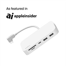 Load image into Gallery viewer, Belkin USB-C 6-in-1 Multiport Hub with Mount, USB-C Docking Station with MicroSD Card Reader, Powered USB Hub, Compatible with MacBook, Chromebook, iMac, PC, and Other USB-C Devices - White