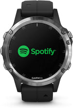 Load image into Gallery viewer, Garmin fēnix 5 Plus, Premium Multisport GPS Smartwatch, Features Color Topo Maps, Heart Rate Monitoring, Music and Pay, Black/Silver, Europe