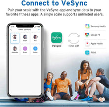 Load image into Gallery viewer, Etekcity Smart Digital Bathroom Weight Scale, Scales for Body Weight and Fat, Wellness Bluetooth Health Monitor, 12.2 x 12.2 inches, White