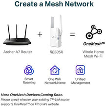 Load image into Gallery viewer, TP-Link AX1500 WiFi Extender Internet Booster, WiFi 6 Range Extender Covers up to 1500 sq.ft and 25 Devices,Dual Band up to 1.5Gbps Speed, AP Mode w/Gigabit Port, APP Setup, OneMesh Compatible(RE505X)