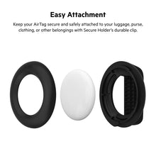 Load image into Gallery viewer, Belkin Apple AirTag Secure Holder with Clip - Durable Scratch Resistant Case Air Tag Spring Loaded Attach to Backpack, Clothing, and Luggage