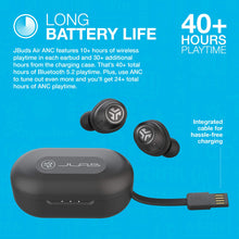 Load image into Gallery viewer, JLab JBuds Air ANC True Wireless Bluetooth Earbuds |Active Noise Canceling | Low Latency Movie Mode | Dual Connect | IP55 Sweat Resistance | Custom 3 EQ Sound Settings (Renewed)