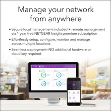 Load image into Gallery viewer, NETGEAR Wireless Mesh Access Point and WiFi Extender (WAC564) - Tri-Band AC3000 WiFi Speed | Up to 600 Devices | 4 x 1G Ethernet LAN Port | MU-MIMO