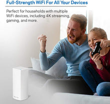 Load image into Gallery viewer, Linksys WHW0301 Velop Intelligent Mesh WiFi Router System: AC2200 Tri-Band, Network for Full-Speed Coverage, Computer Internet Wireless Routers Extender for Home (White, 3-Pack) (Renewed)
