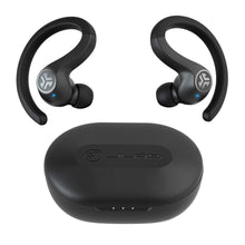 Load image into Gallery viewer, JLab Audio JBuds Air Sport True Wireless Bluetooth Earbuds + Charging Case - Black - IP66 Sweat Resistance - Class 1 Bluetooth 5 (Renewed)
