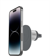 Load image into Gallery viewer, Belkin MagSafe Vent Mount Pro - MagSafe Phone Mount for Car, Magnetic Phone Holder Compatible with iPhone 15, iPhone 15 Plus, iPhone 15 Pro, iPhone 15 Pro Max, iPhone 14 & iPhone 13 - Gray