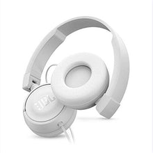 Load image into Gallery viewer, JBL Pure Bass Sound T450 Wired On-Ear Headphones White (Renewed)