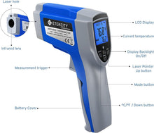Load image into Gallery viewer, Etekcity Gun Non-contact-58°F ~1022°F (-50°C ~ 550°C) ith Adjustable Emissivity & Max Measure for Meat Refrigerator Pool Oven, Blue