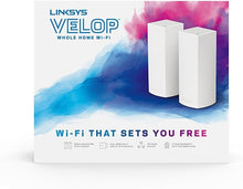 Load image into Gallery viewer, Linksys Velop Tri-band Whole Home WiFi Mesh System Router Replacement for Home Network, Compatible with Alexa (Renewed) (2 Pack, Version 2)