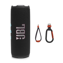 Load image into Gallery viewer, JBL Flip 7 - Portable Waterproof and Drop-Proof Speaker, Bold JBL Pro Sound with AI Sound Boost, 16Hrs of Playtime, and PushLock System with Interchangeable Accessories (Black) (Renewed)