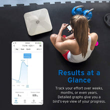 Load image into Gallery viewer, Etekcity Smart Digital Bathroom Weight Scale, Scales for Body Weight and Fat, Wellness Bluetooth Health Monitor, 12.2 x 12.2 inches, White