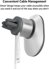 Load image into Gallery viewer, Belkin MagSafe Vent Mount Pro - MagSafe Phone Mount for Car, Magnetic Phone Holder Compatible with iPhone 15, iPhone 15 Plus, iPhone 15 Pro, iPhone 15 Pro Max, iPhone 14 & iPhone 13 - Gray
