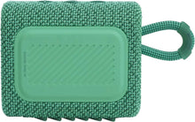 Load image into Gallery viewer, JBL Go 3 Eco: Portable Speaker with Bluetooth, Built-in Battery, Waterproof and Dustproof Feature - Green (Renewed)