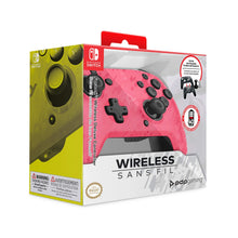 Load image into Gallery viewer, PDP Gaming Faceoff Deluxe Wireless Switch Pro Controller - Pink Camo / Camouflage - Officially Licensed by Nintendo - Customizable buttons, sticks, triggers, and paddles - Motion Sensing Controllers