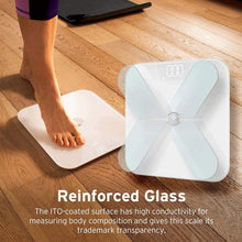 Load image into Gallery viewer, Etekcity Smart Digital Bathroom Weight Scale, Scales for Body Weight and Fat, Wellness Bluetooth Health Monitor, 12.2 x 12.2 inches, White