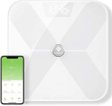 Load image into Gallery viewer, Etekcity Smart Bluetooth Body Fat Scale, Digital Wireless BMI Weight Bathroom Scale with 13 Essential Measurements and ITO Conductive Glass, Body Composition Analyzer with App, White