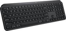 Load image into Gallery viewer, Logitech MX Keys Advanced Wireless Illuminated Keyboard, Tactile Responsive Typing, Backlighting, Bluetooth, USB-C, Apple macOS, Microsoft Windows, Linux, iOS, Android, Metal Build (Black)
