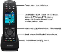 Load image into Gallery viewer, Logitech 915-000252 Harmony - Touch Screen Rechargeable 15 Device Universal Remote (Certified Refurbished)
