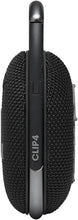 Load image into Gallery viewer, JBL Clip 4 - Portable Bluetooth speaker with a built-in battery, IP67 waterproof and dustproof, Compact size and great sound. - Black