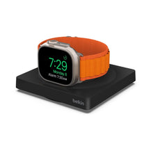 Load image into Gallery viewer, Belkin Apple Watch Charger - Fast Wireless Charging Pad - Travel Charger with Nightstand Mode W/USB-C Cable Included for Apple Watch (Compatible with All Models) - Black