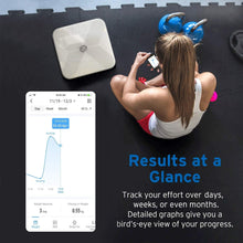 Load image into Gallery viewer, Etekcity Smart Digital Bathroom Weight Scale, Scales for Body Weight and Fat, Wellness Bluetooth Health Monitor, 12.2 x 12.2 inches, White