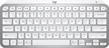 Load image into Gallery viewer, Logitech MX Keys Mini Minimalist Wireless Illuminated Keyboard, Compact, Bluetooth, Backlit, USB-C, Compatible with Apple macOS, iOS, Windows, Linux, Android, Metal Build - Pale Gray (Renewed)