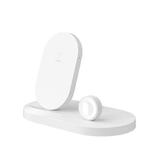 Load image into Gallery viewer, Belkin 3-In-1 Wireless Charging Station - Fast Wireless Charging For Apple Iphone 14, Iphone 13 & Iphone 12 Series & Apple Watch (All Series) - With Additional USB A Port For Multiple Devices (White)