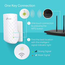 Load image into Gallery viewer, TP-Link AC750 WiFi Range Extender - Dual Band Cloud App Control Up to 750Mbps, One Button Setup Repeater, Internet Booster, Access Point Smart Home & Alexa Devices (RE220) (Renewed)