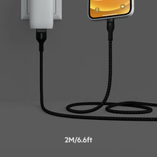 Load image into Gallery viewer, Belkin BoostCharge Pro Flex Braided USB Type A to Lightning Cable (2M/6.6FT), MFi Certified Charging Cable for iPhone 13, 12, 11, Pro, Max, Mini, SE, iPad and More,