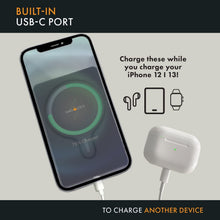 Load image into Gallery viewer, myCharge Portable Charger iPhone 14, 13, 12 & Mag Safe Cases - MagLock 6000mAh Wireless Magnetic Power Bank - Compatible with MagSafe Battery Pack, USB C Cable Input/Output - Graphite