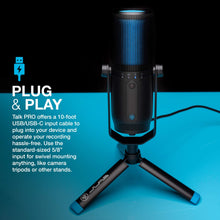 Load image into Gallery viewer, JLab Talk Pro USB Microphone, USB-C Output, Cardioid, Omnidirectional, Stereo, Bidirectional, 192k Sample Rate, 20Hz-20kHz Frequency Response, Volume, Gain Control, Quick Mute, Plug & Play