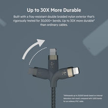 Load image into Gallery viewer, Belkin BoostCharge Pro Flex Braided USB Type A to Lightning Cable (2M/6.6FT), MFi Certified Charging Cable for iPhone 13, 12, 11, Pro, Max, Mini, SE, iPad and More,