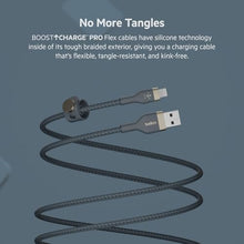 Load image into Gallery viewer, Belkin BoostCharge Pro Flex Braided USB Type A to Lightning Cable (2M/6.6FT), MFi Certified Charging Cable for iPhone 13, 12, 11, Pro, Max, Mini, SE, iPad and More,