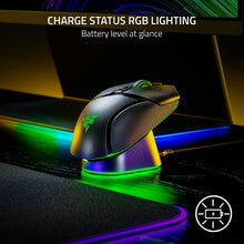 Load image into Gallery viewer, Razer Mouse Dock Pro with Wireless Charging Puck: Magnetic Wireless Charging - Integrated HyperPolling 8K Hz Transceiver - Anti-Slip Base - Chroma RGB Lighting - Classic Black