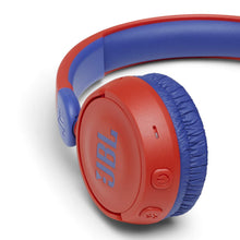 Load image into Gallery viewer, JBL Jr310BT Kids Wireless On-Ear Headphones - Bluetooth Headphones with Microphone, Safe Sound Under 85dB Volume, 30H Battery, Foldable, Comfort, Easy, Soft, Cool Colors (Red), Small (Renewed)