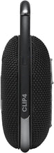Load image into Gallery viewer, JBL Clip 4 - Portable Bluetooth speaker with a built-in battery, IP67 waterproof and dustproof, Compact size and great sound. - Black