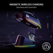 Load image into Gallery viewer, Razer Mouse Dock Pro with Wireless Charging Puck: Magnetic Wireless Charging - Integrated HyperPolling 8K Hz Transceiver - Anti-Slip Base - Chroma RGB Lighting - Classic Black
